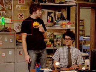 The IT Crowd screenshot of FSM picture behind a desk